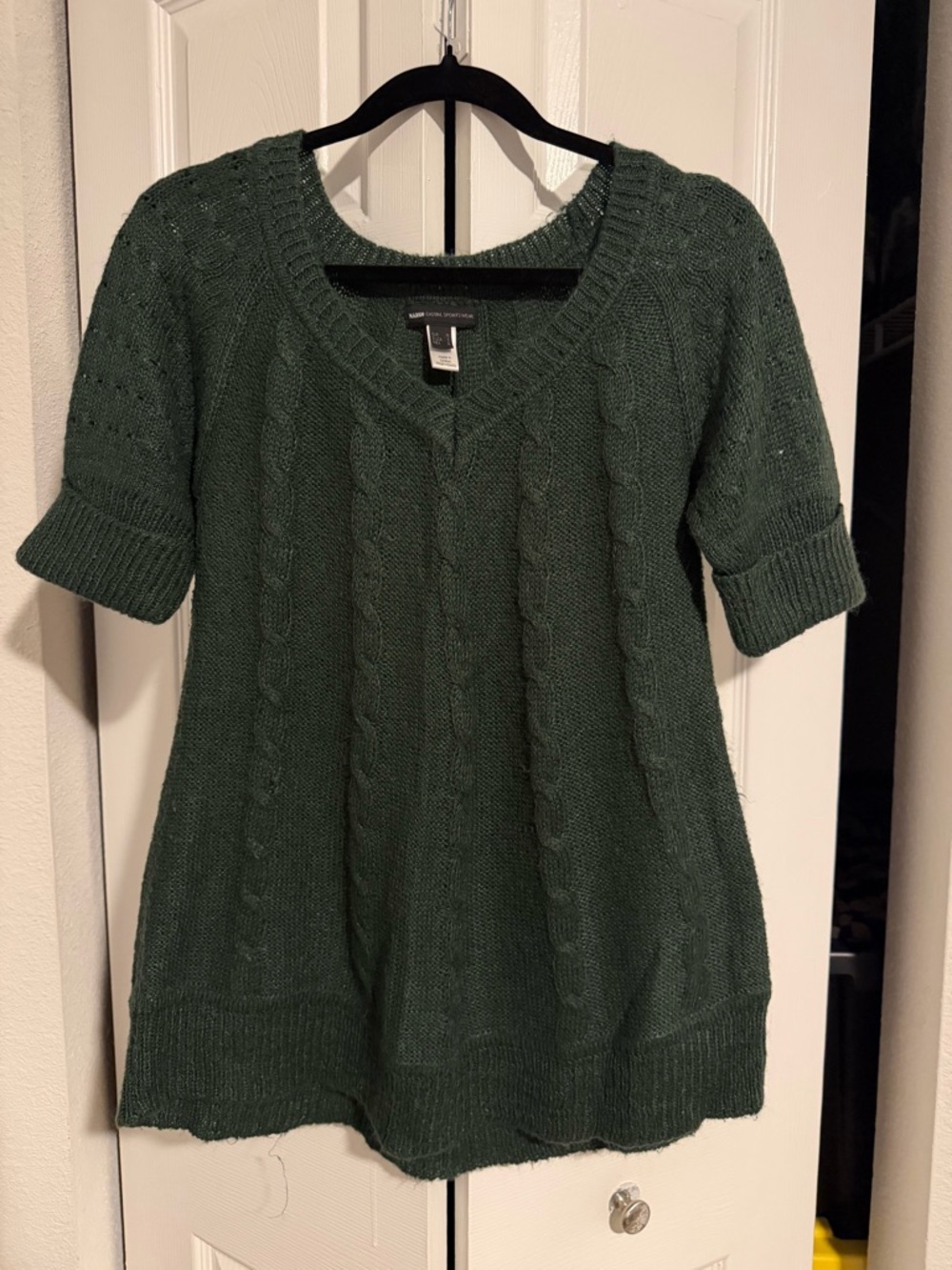🇺🇸🎉Mango Cable Knit Short-Sleeve Sweater Tunic